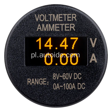 8-60 V OLED DC Dual Digital Voltmeter Wyświetlacz amperomierza